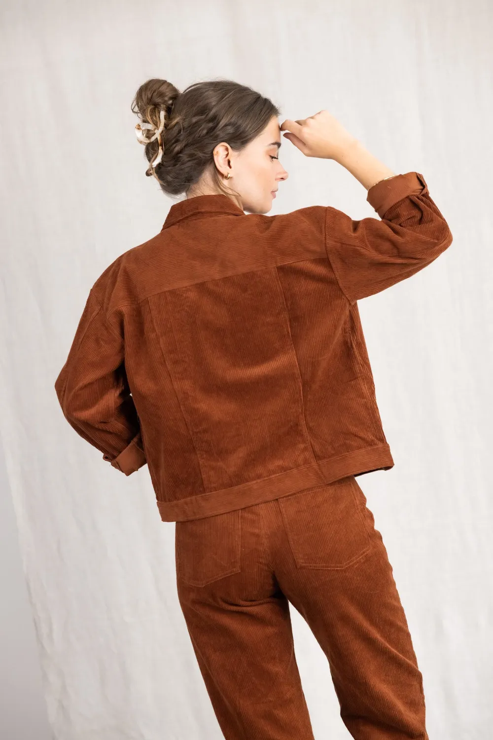 Jyoti Nariyal Masala giacca velluto cotone boxy