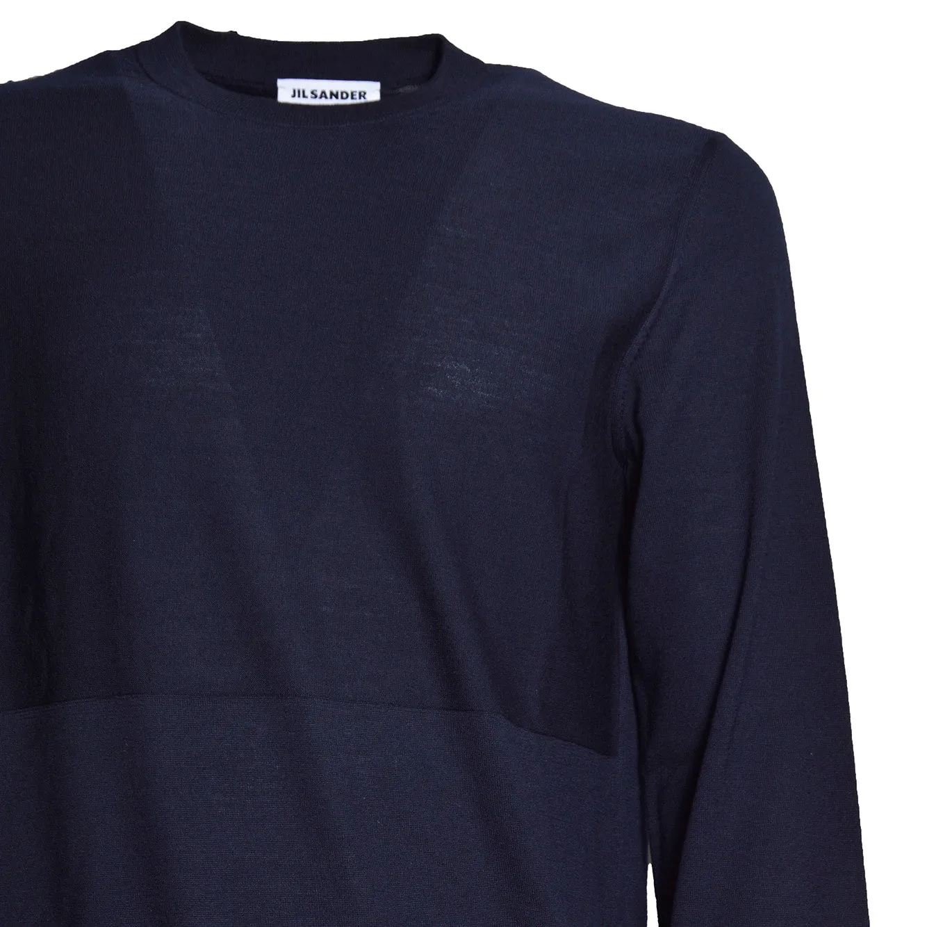 Jil Sander J22GP0111J14610 maglione blu notte lana