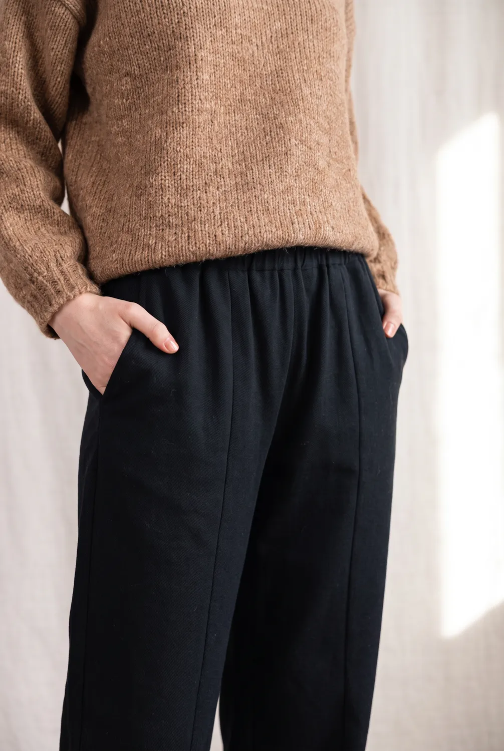 Jyoti Sitaphal pantaloni cotone neri