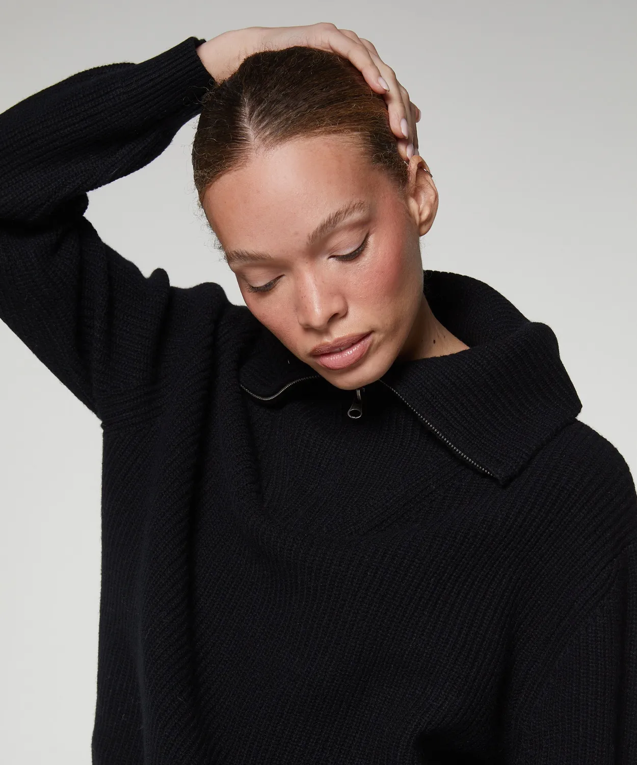 Rodier Maglione Collo Zip Nero Costa