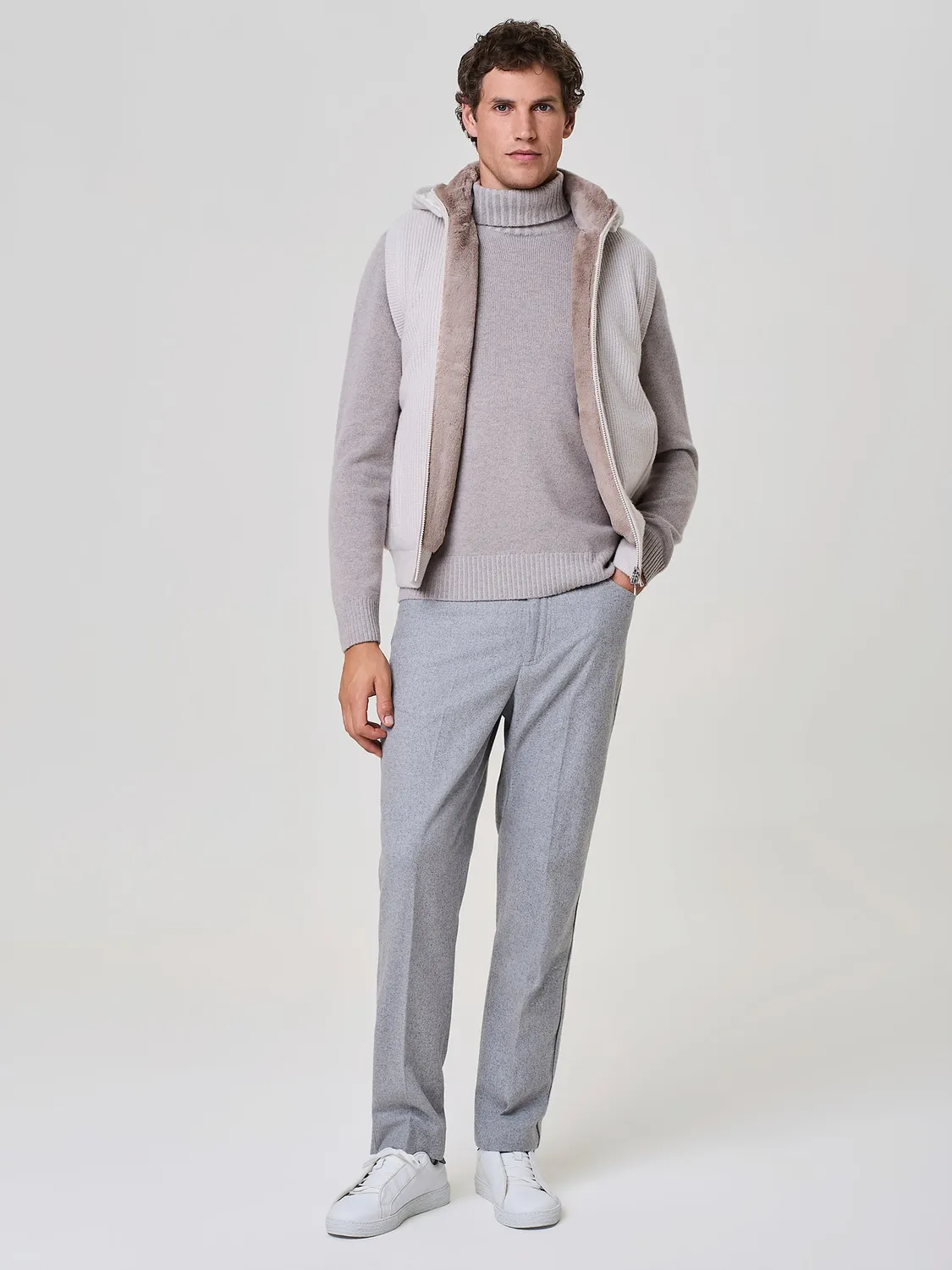 Paul Taylor Pantalone Cinque Tasche Flanella Grigio