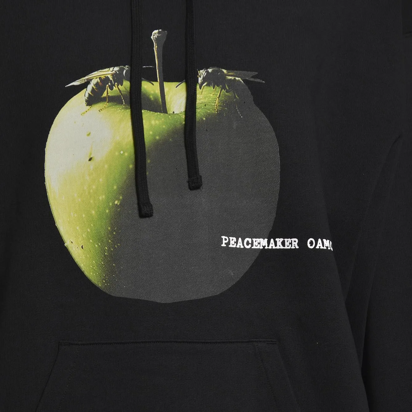 OAMC PCM3OH01GFT00 Apple felpa cappuccio nera