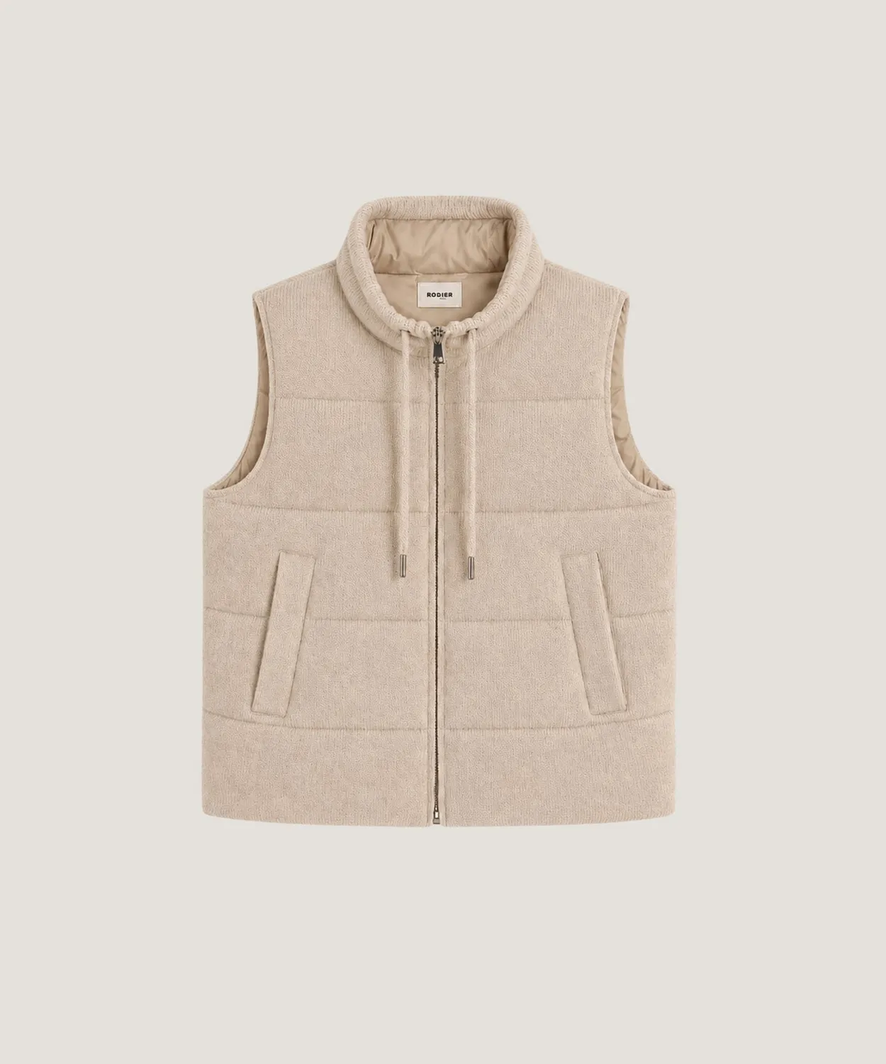 Rodier Doudoune Cashmere Beige Smanicata Leggera