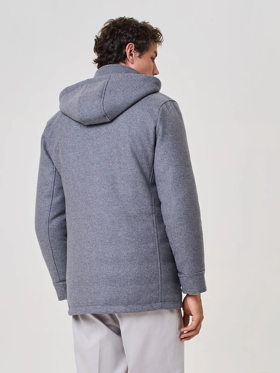 Paul Taylor misto lana parka imbottito grigio