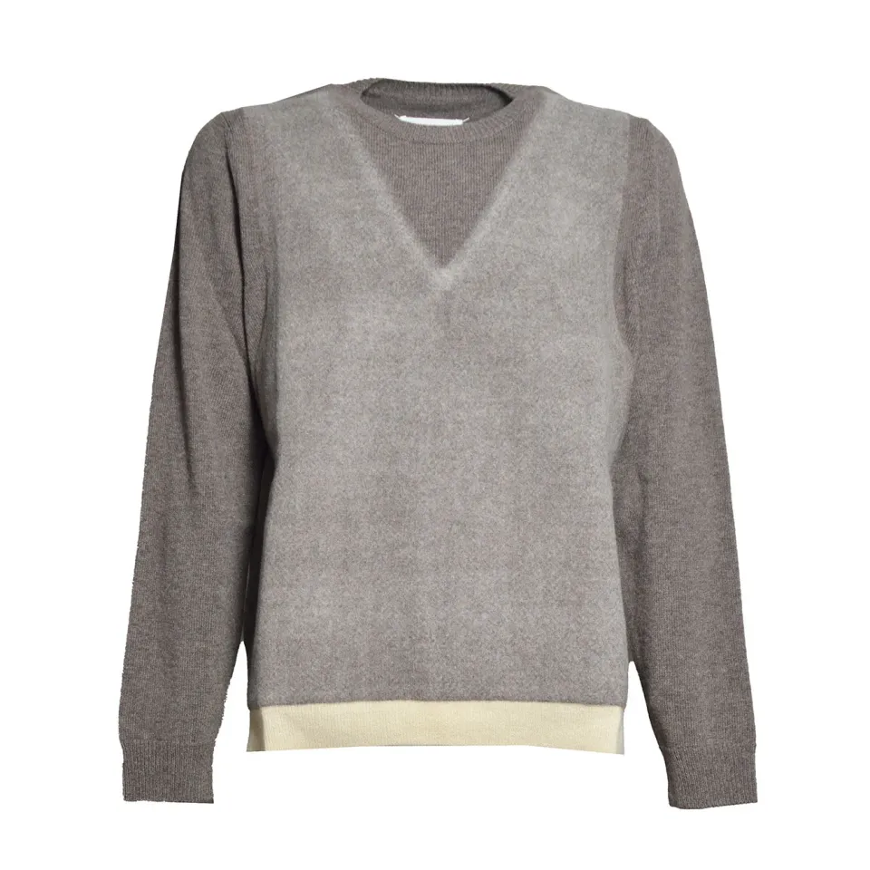 Maison Margiela S50HL0086M13304 Maglia Marrone