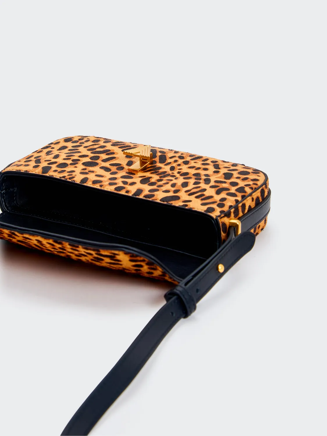 Vicolo V-Lock borsa tracolla leopardata pelle