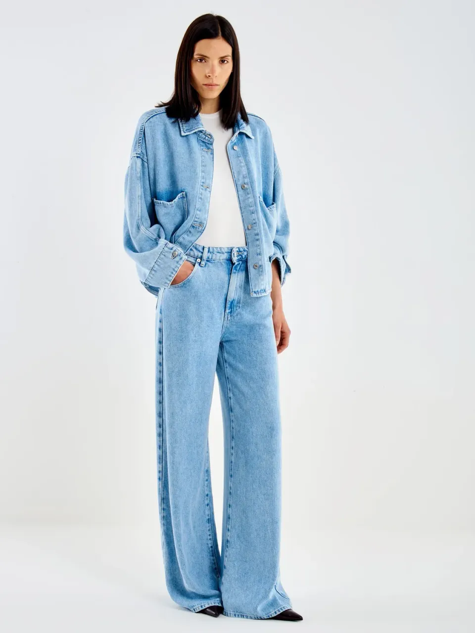 Vicolo Icon Lexie jeans wide leg blu vita alta