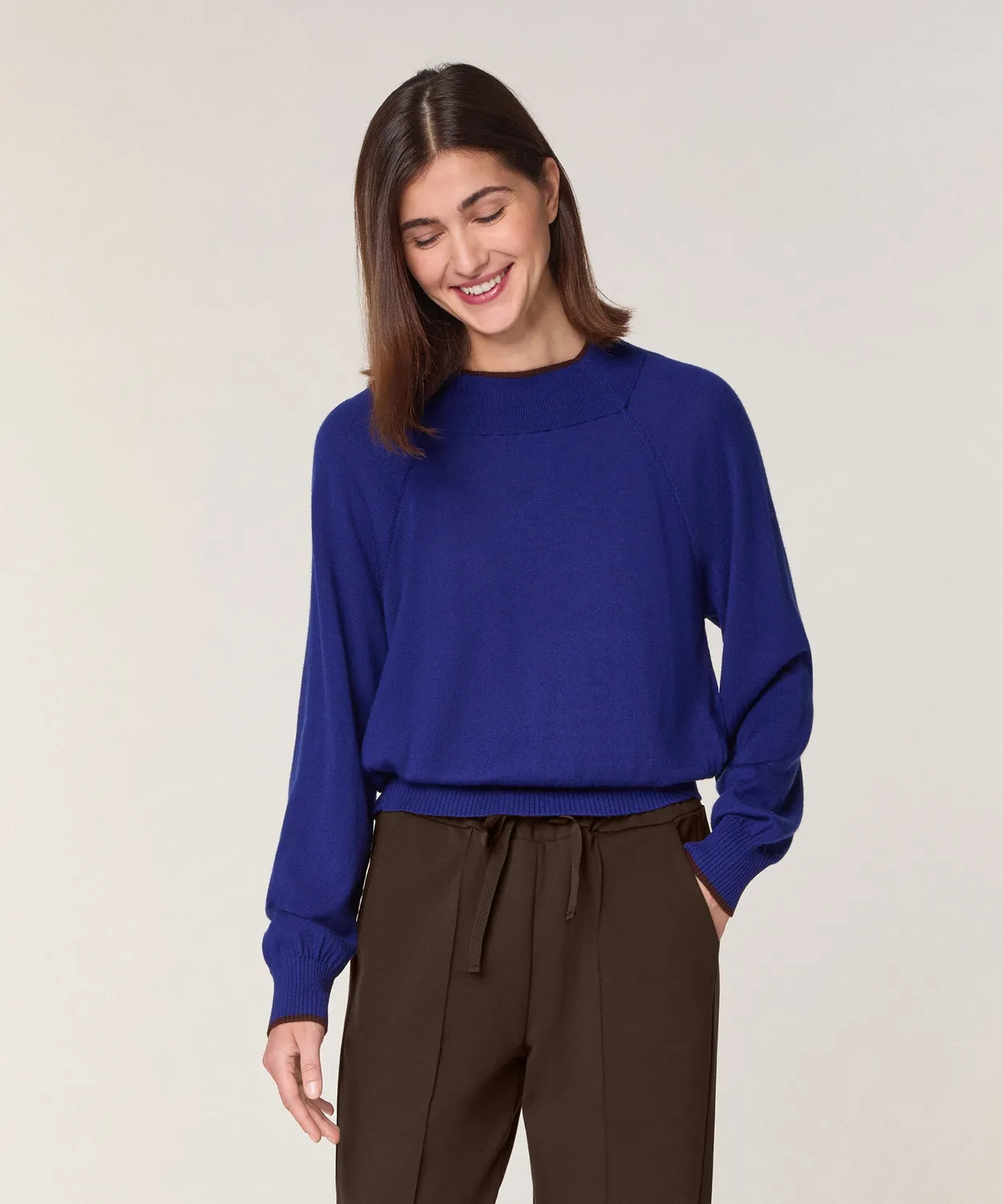Rodier maglione girocollo merino blu oceano