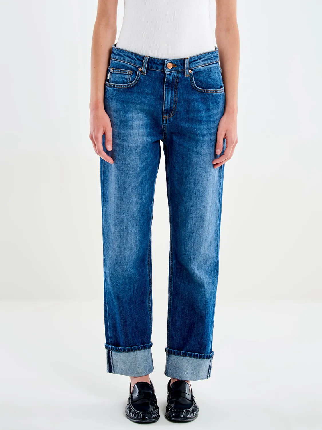 Vicolo Maggie Mom Fit jeans vita alta blu