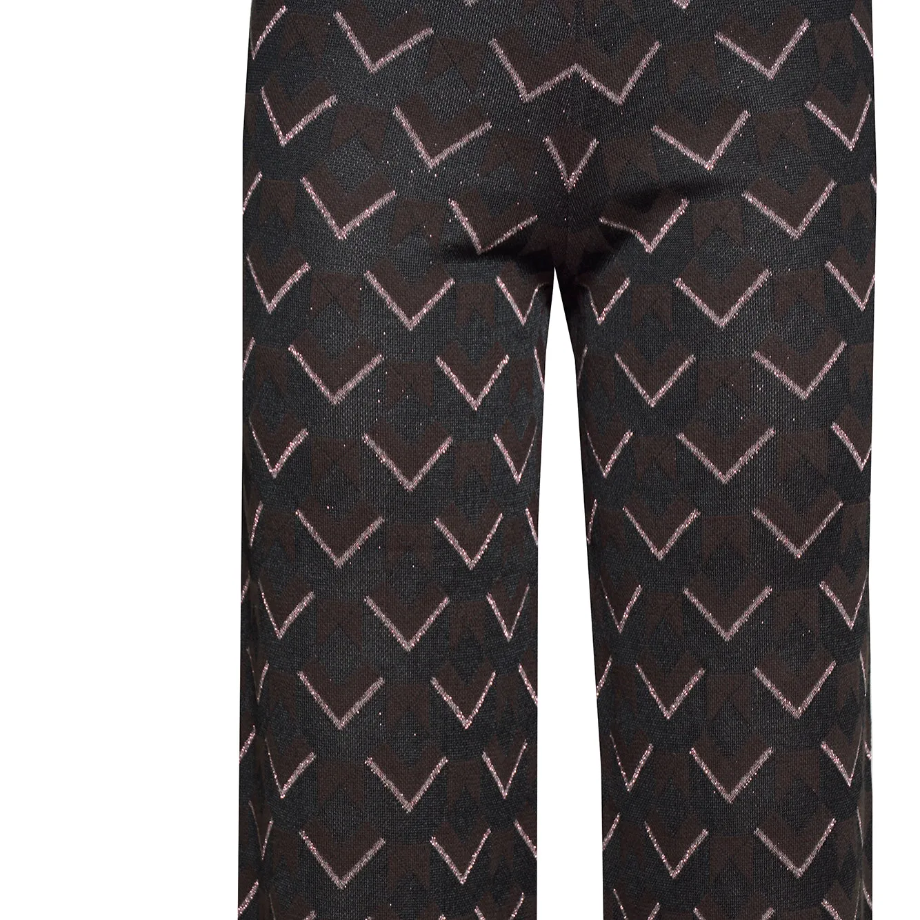 Akep Pan PMKD15044 pantaloni cropped nero marrone