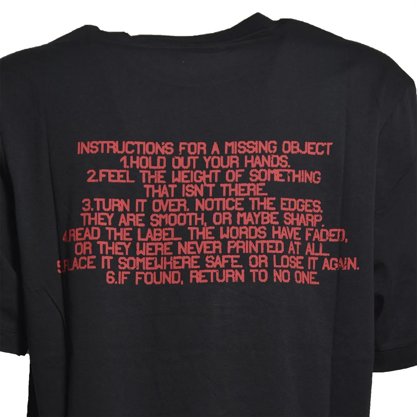 OAMC PCM3OT01DJE001 t-shirt nera stampa stencil uomo