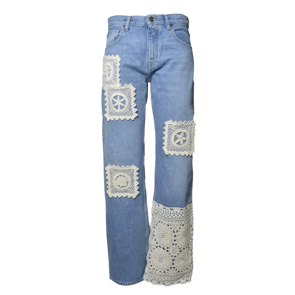 Alanui LWYA019R26DEN002 jeans azzurro cotone donna