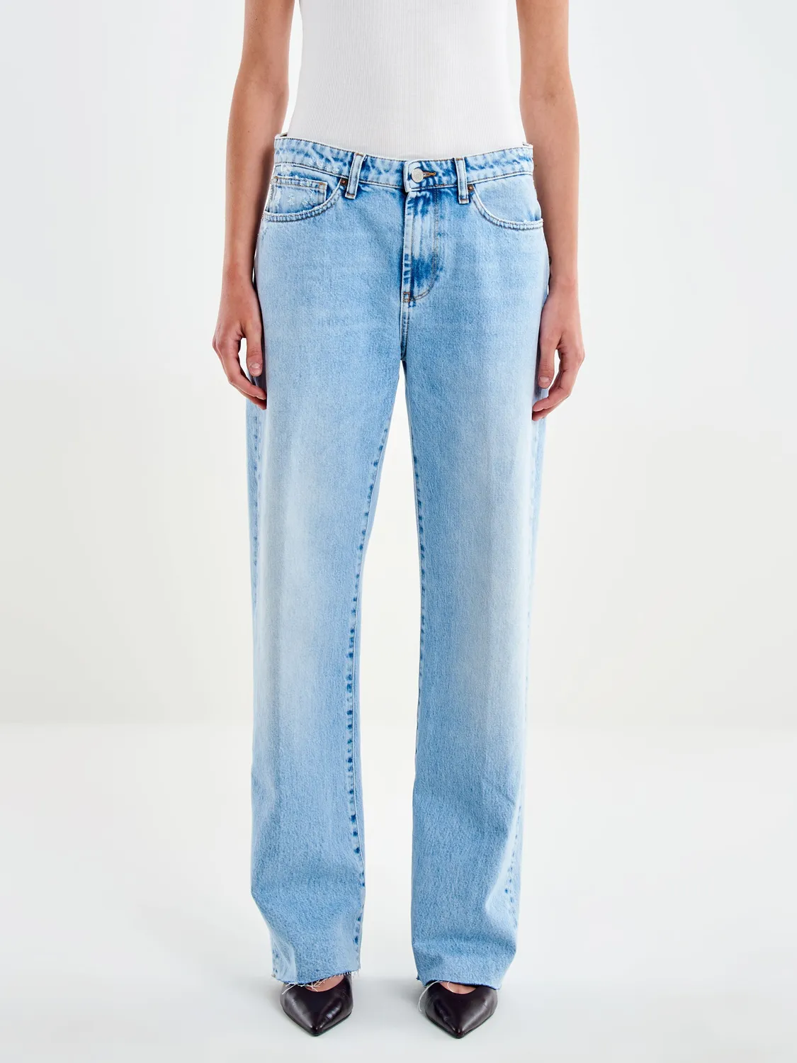 Vicolo Icon Alex jeans relaxed blu bleached cotone