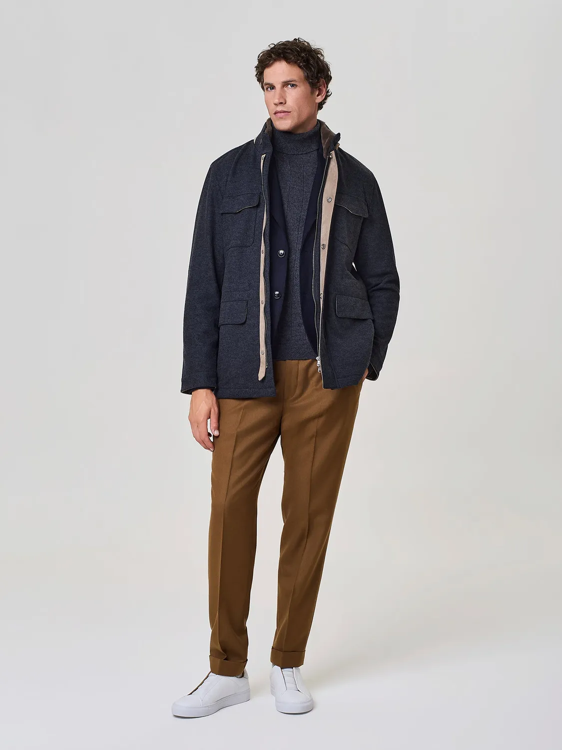 Paul Taylor Field Jacket Misto Lana Ecopelliccia Grigio
