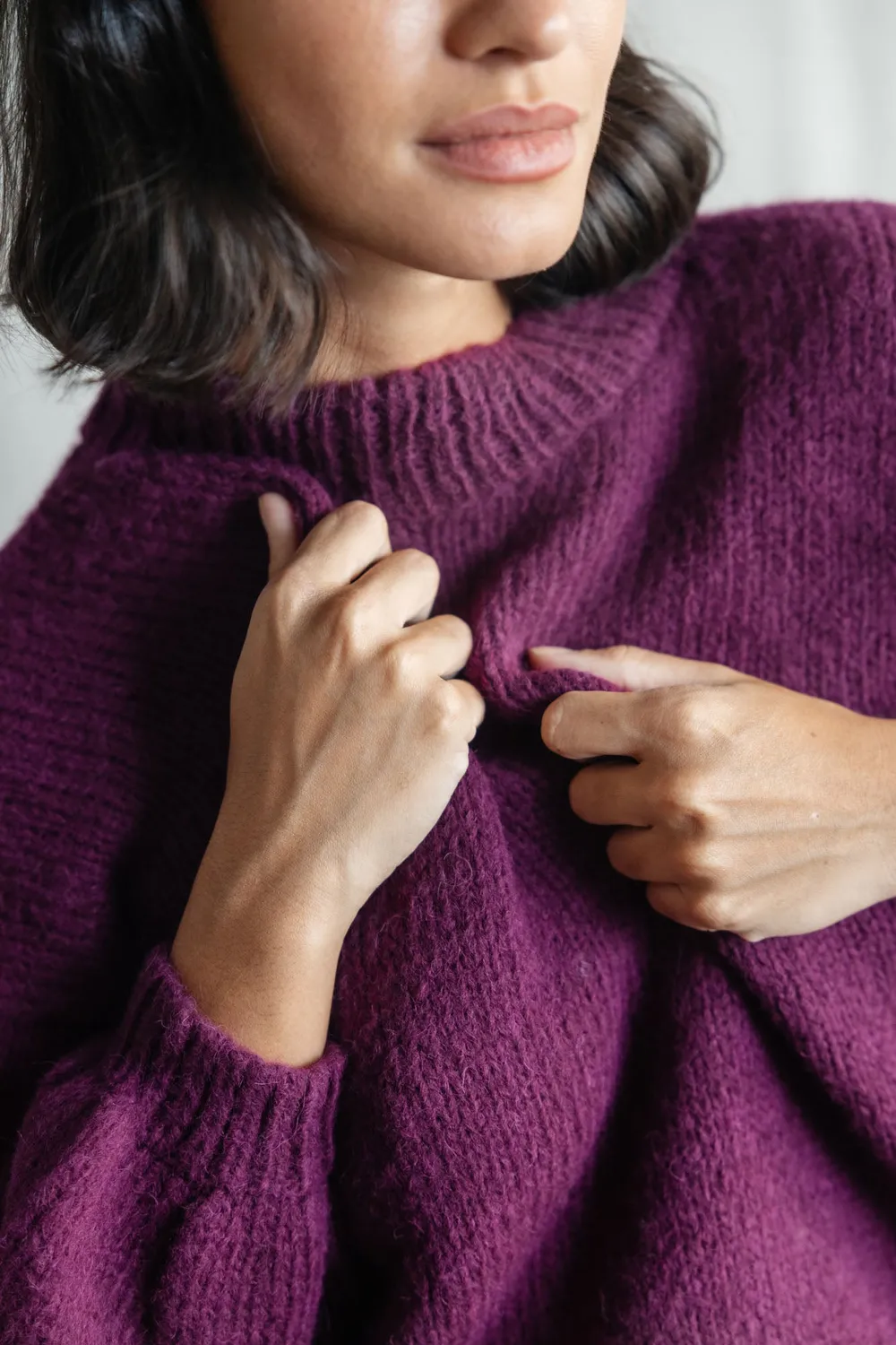 Jyoti Lupuna maglione baby alpaca berry oversize