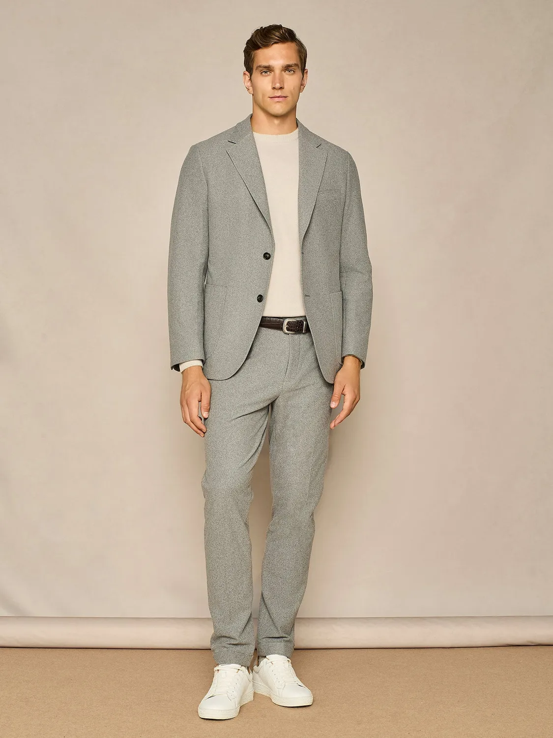 Paul Taylor giacca jersey brushed grigio chiaro
