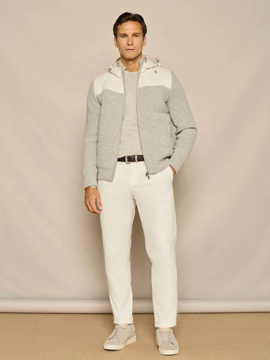 Paul Taylor pantalone wide fit fustagno bianco