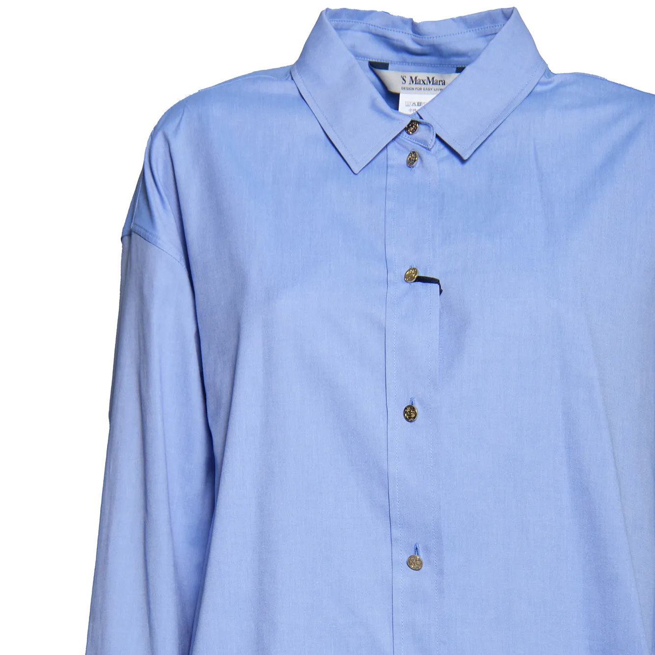 S Max Mara camicia donna azzurra cotone