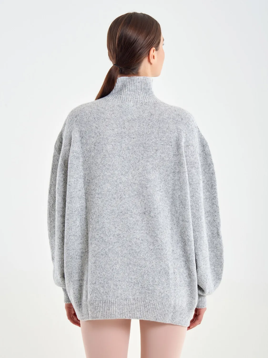 Vicolo Pull Scollo Cratere Lana Grigio Unica