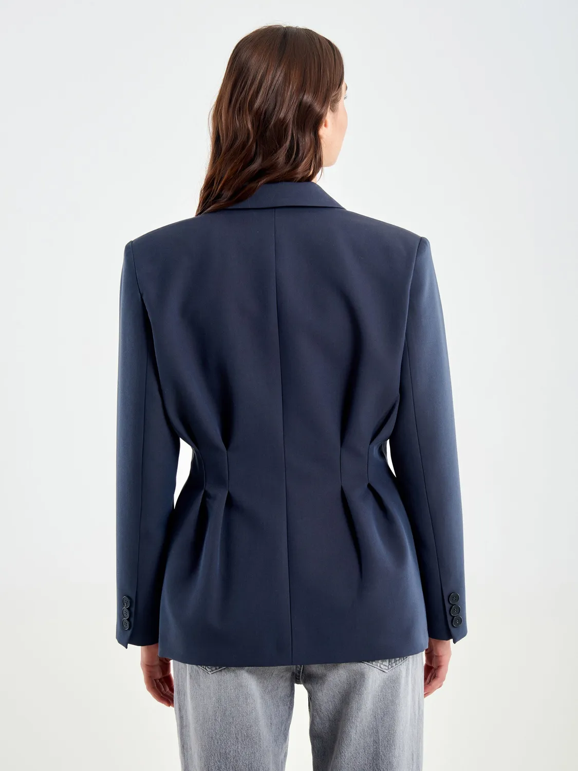 Vicolo blazer avvitato grigio antracite monopetto