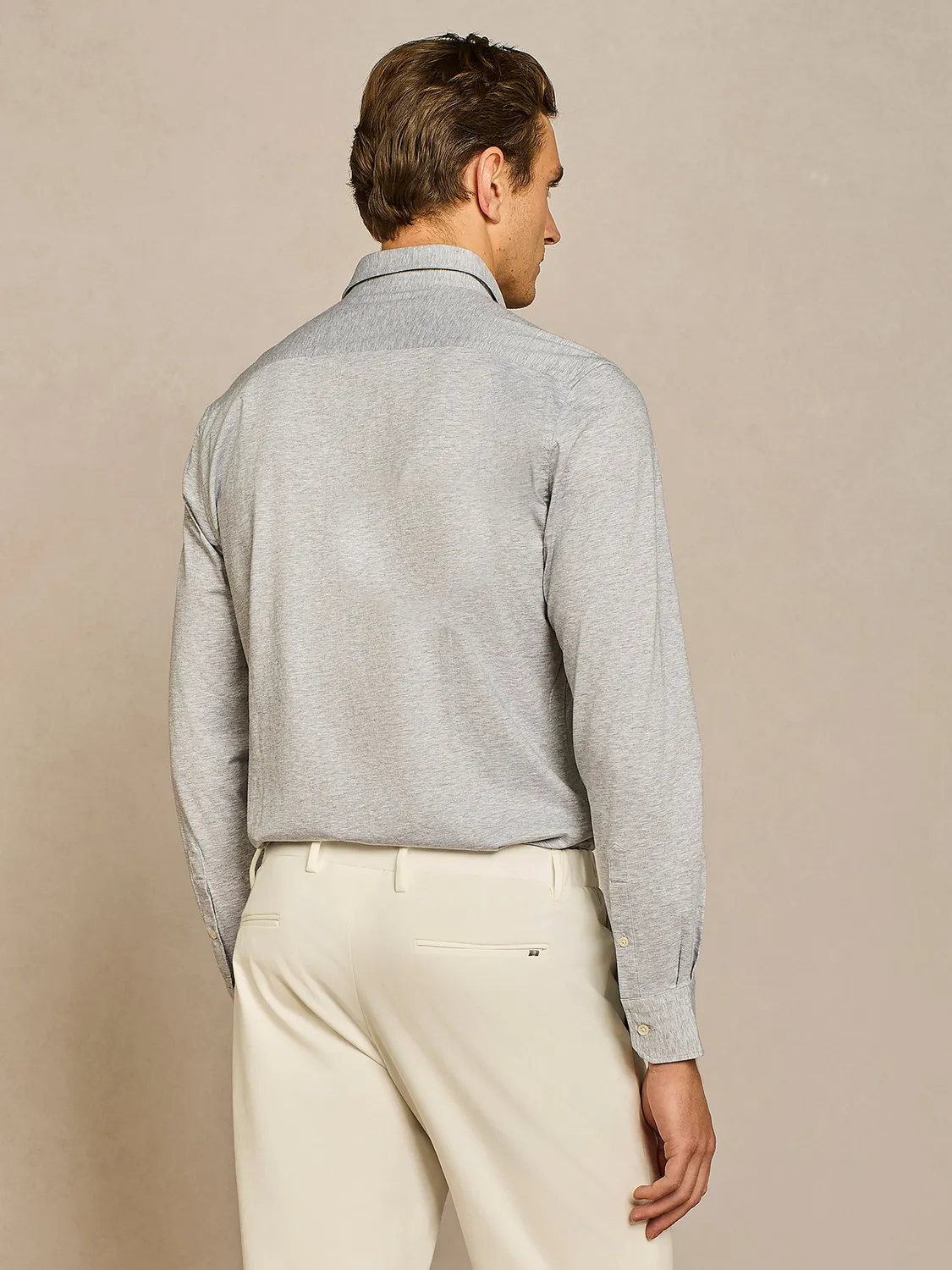 Paul Taylor Camicia Jersey Cotone Grigia