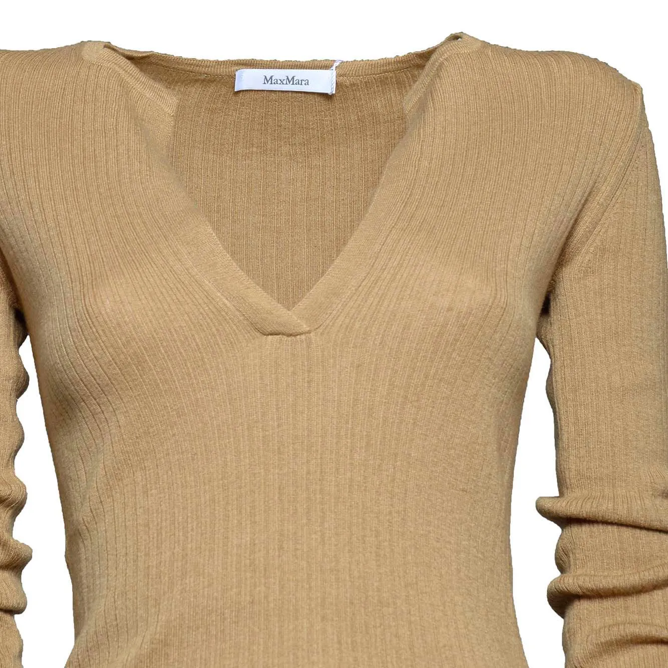 Max Mara Urlo pullover cammello L in seta cashmere
