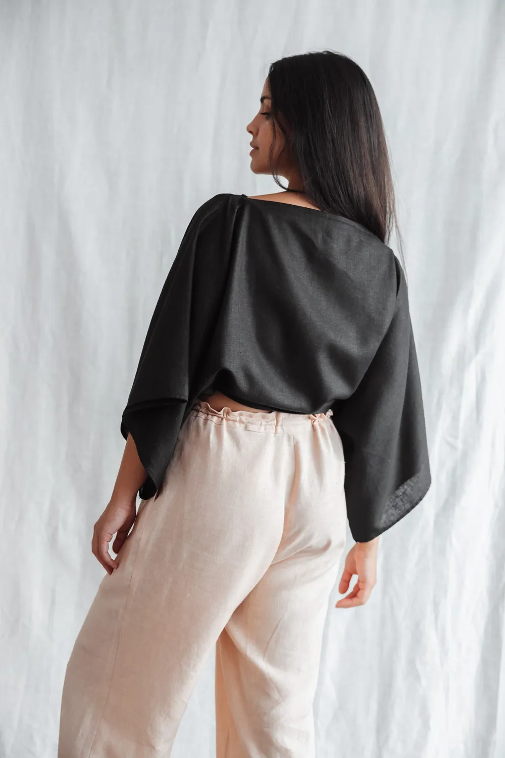 Jyoti Fair Works Risay camicetta cotone bio nera