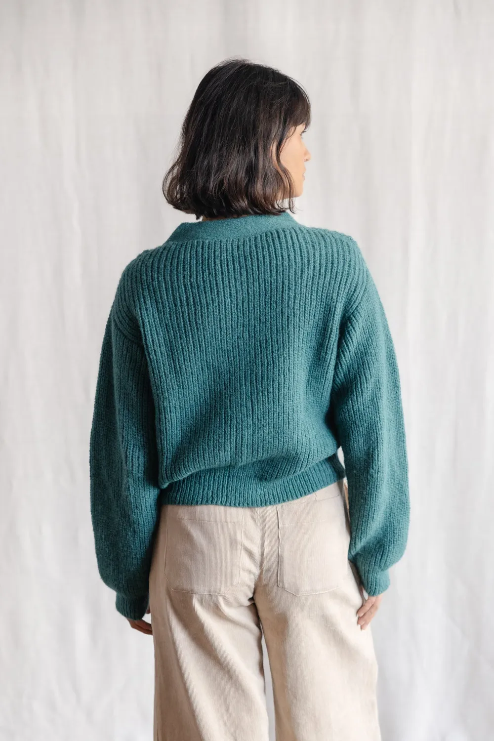 Jyoti Fair Works Aipena Ocean cardigan baby alpaca