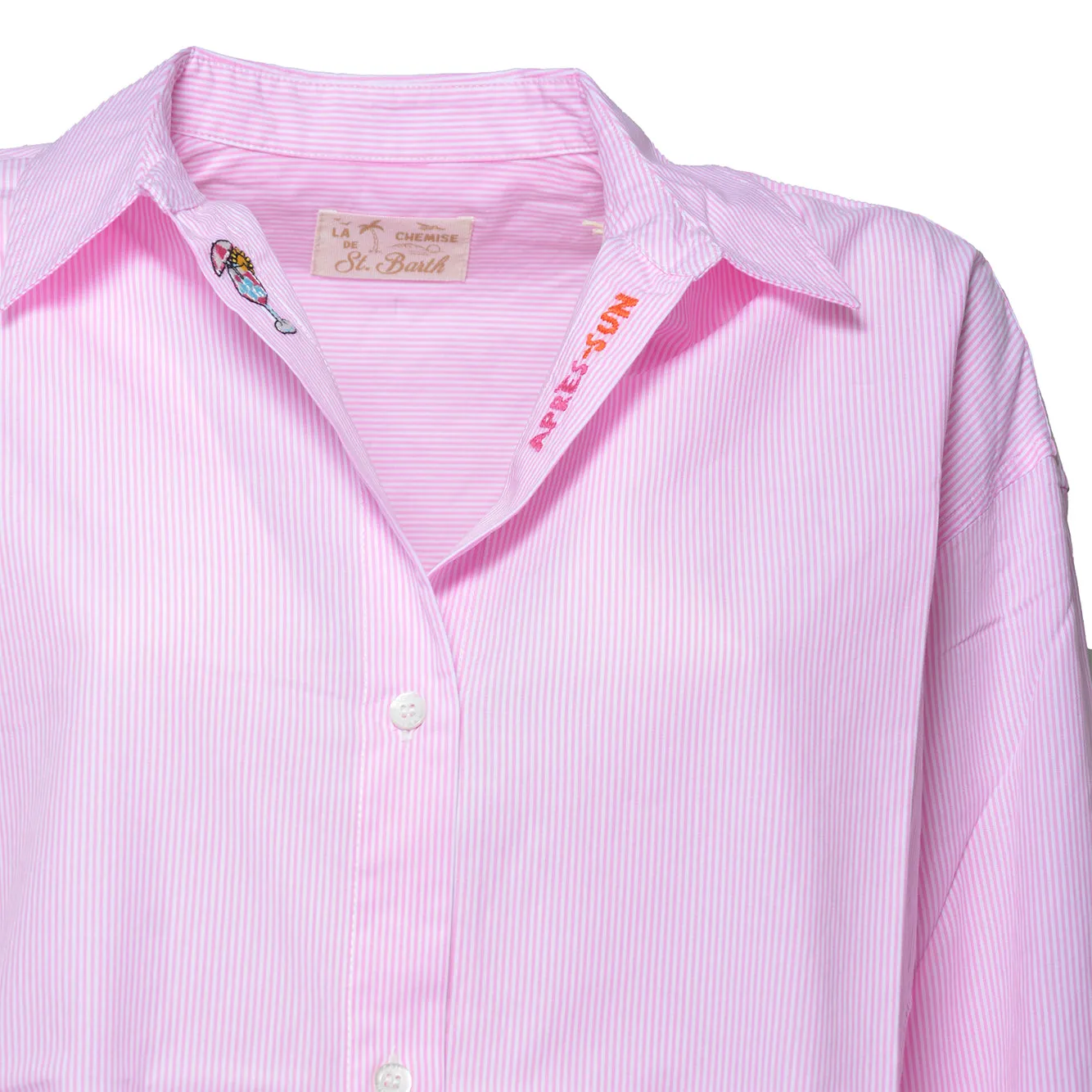 MC2 Saint Barth Cristal camicia rosa donna