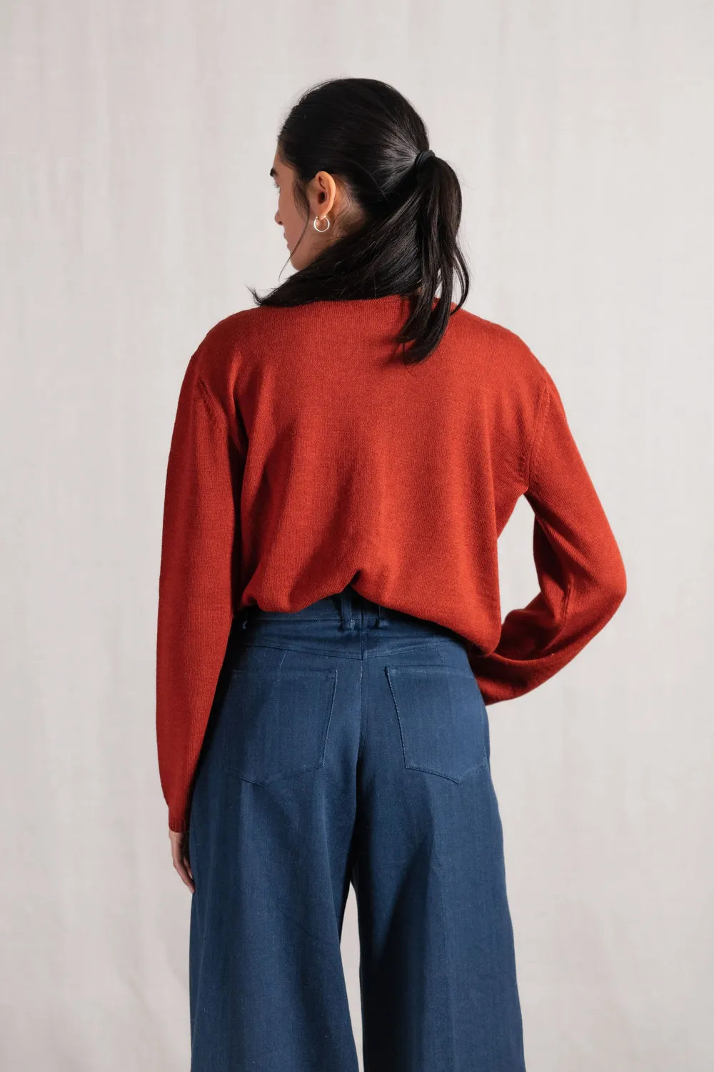 Jyoti Navan cardigan baby alpaca rosso