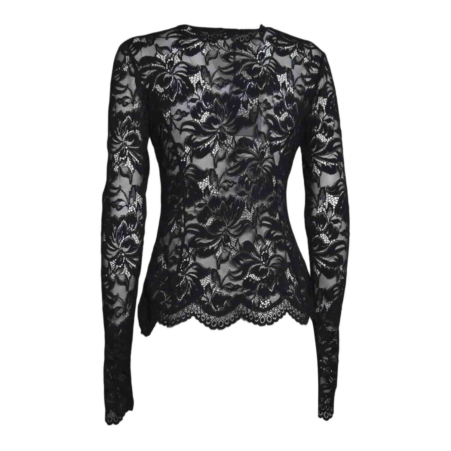 Rabanne 26PJTO173PA0170 maglia pizzo nero donna