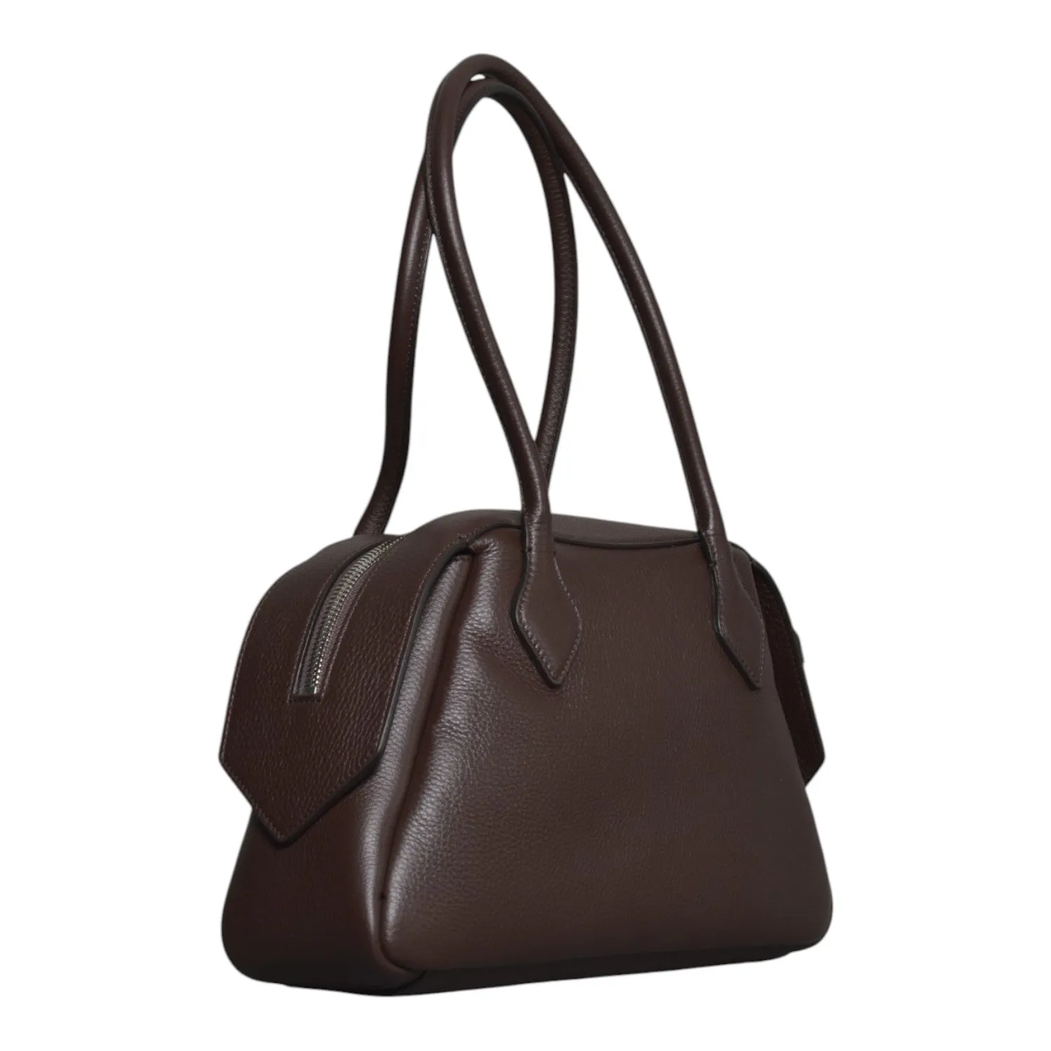 Minobossi Fold Angie borsa mano marrone vitello
