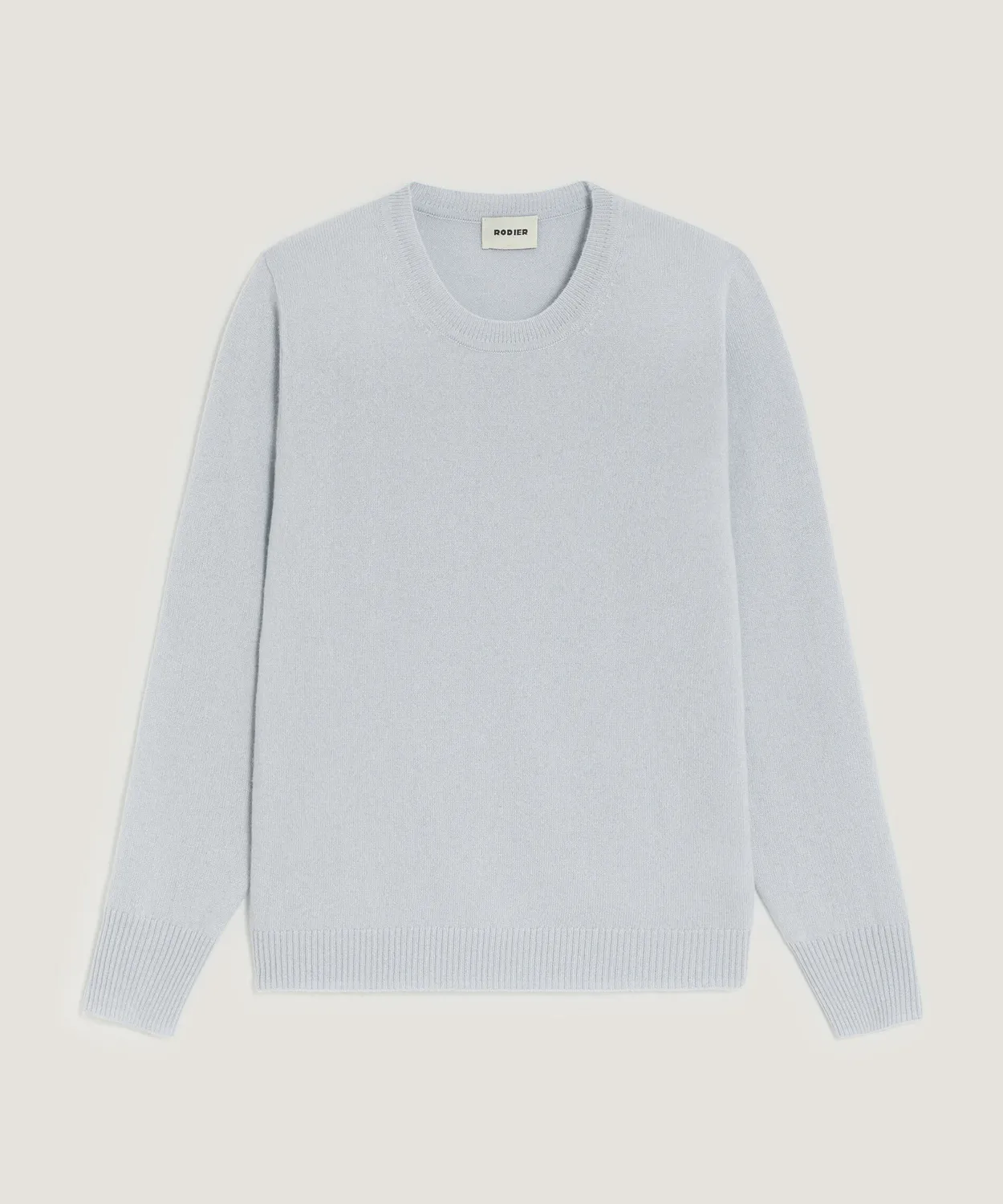 Rodier maglione girocollo cashmere donna celeste