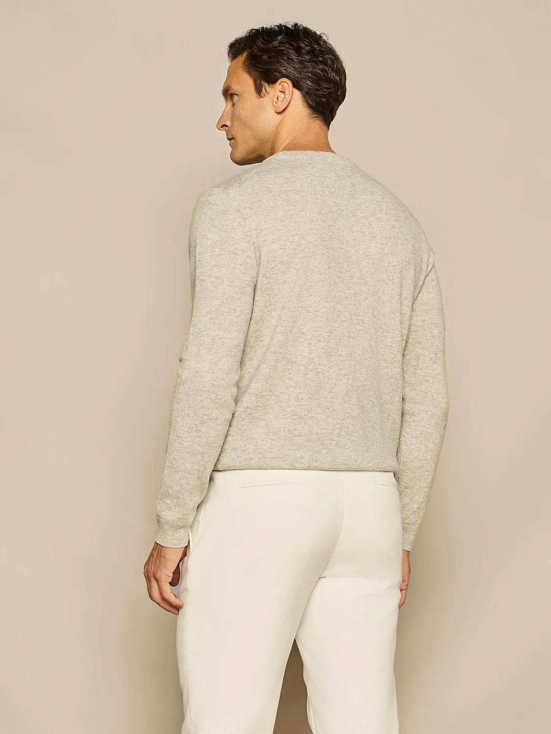 Paul Taylor maglia girocollo grigio misto cashmere
