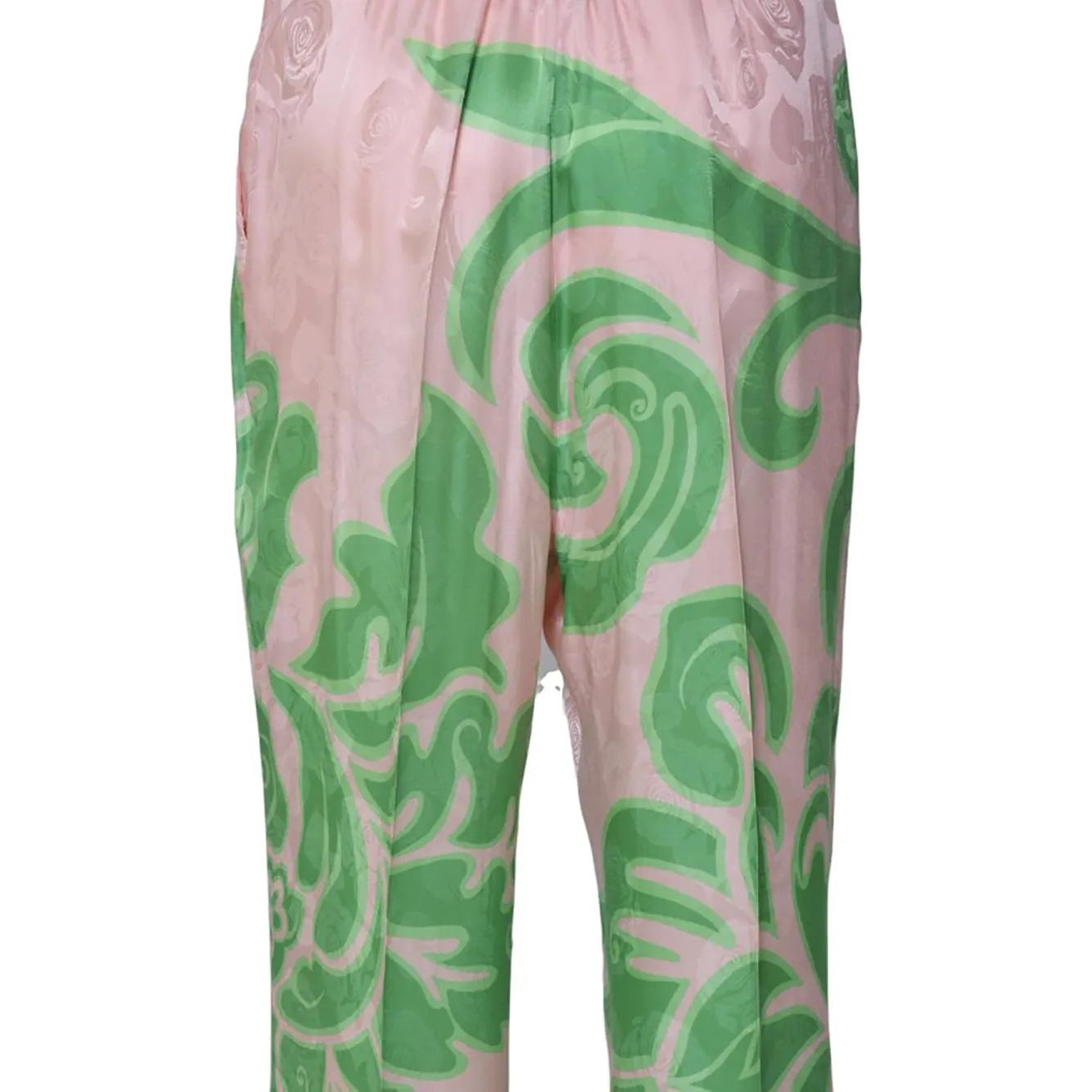 Etro WREA0014AK731 Pantalone Paisley Rosa Verde