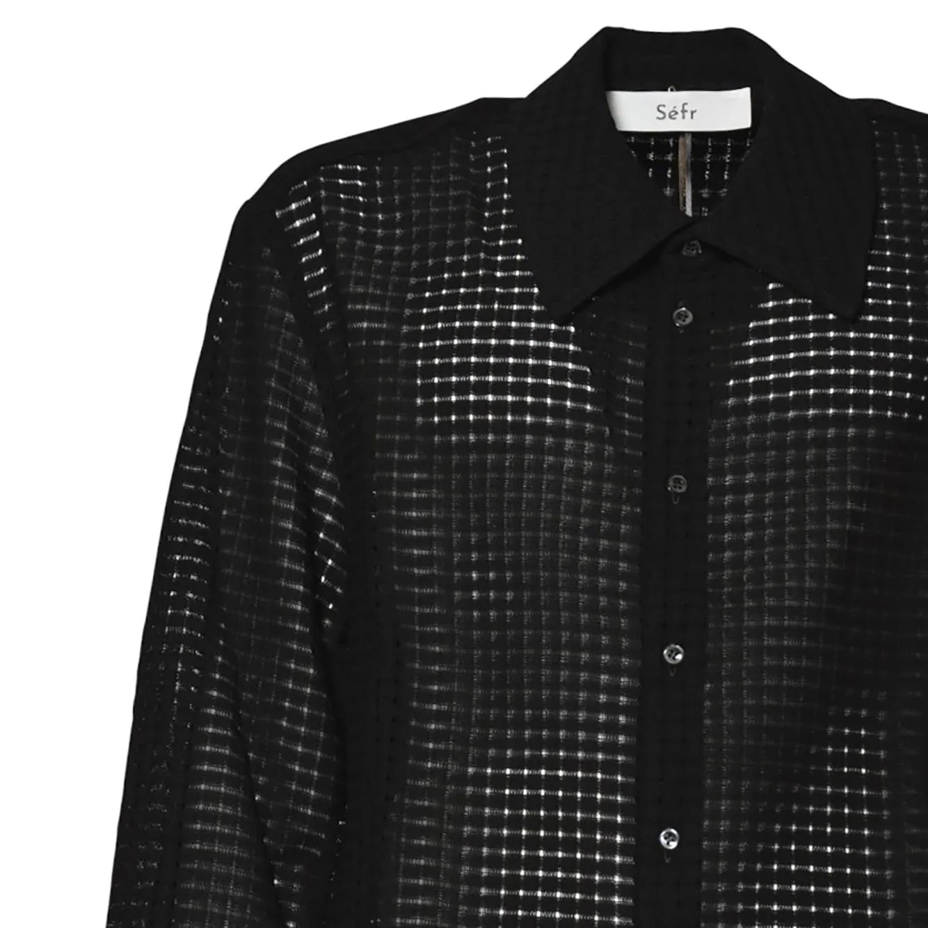 Séfr MSS25WESBAS Wes Camicia Nera Uomo