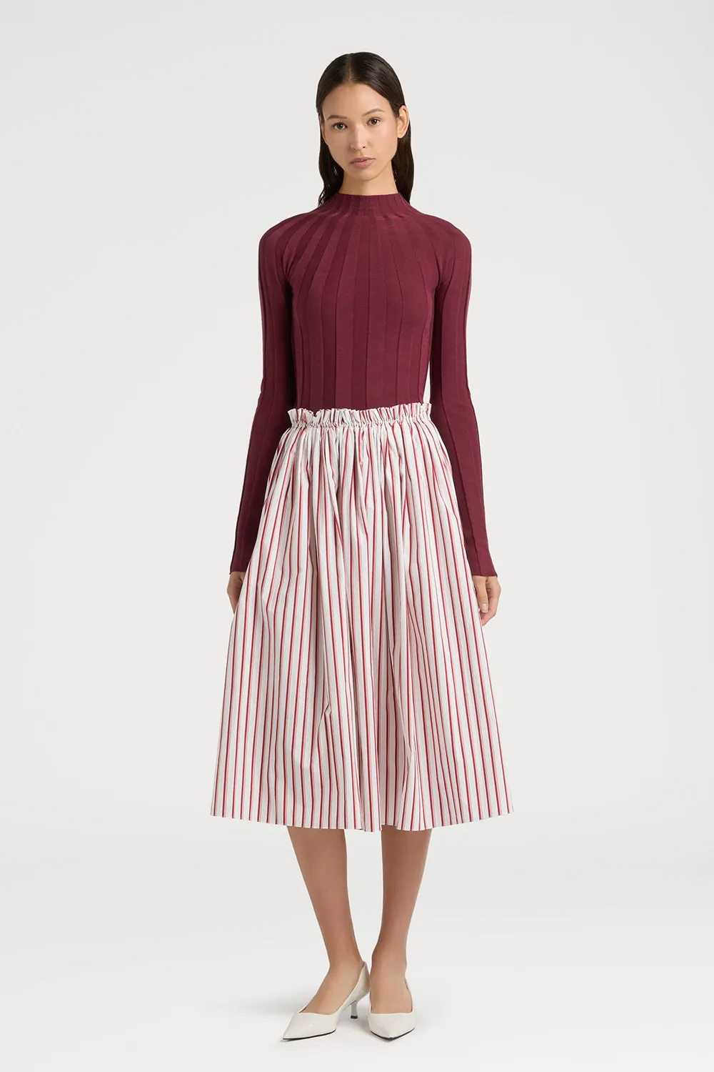 PORTS 1961 Amalfi PW125XXL10 gonna righe bianco rosa