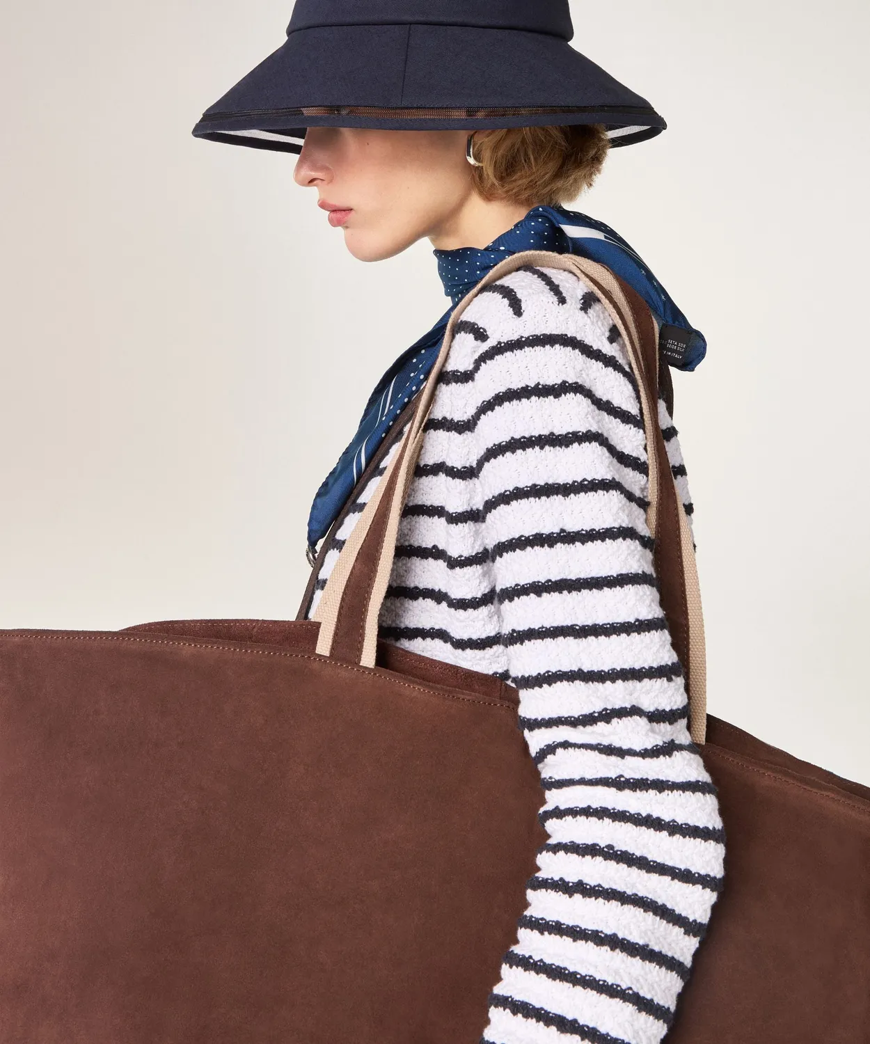 Rodier borsa tote Lou grande pelle marrone scuro