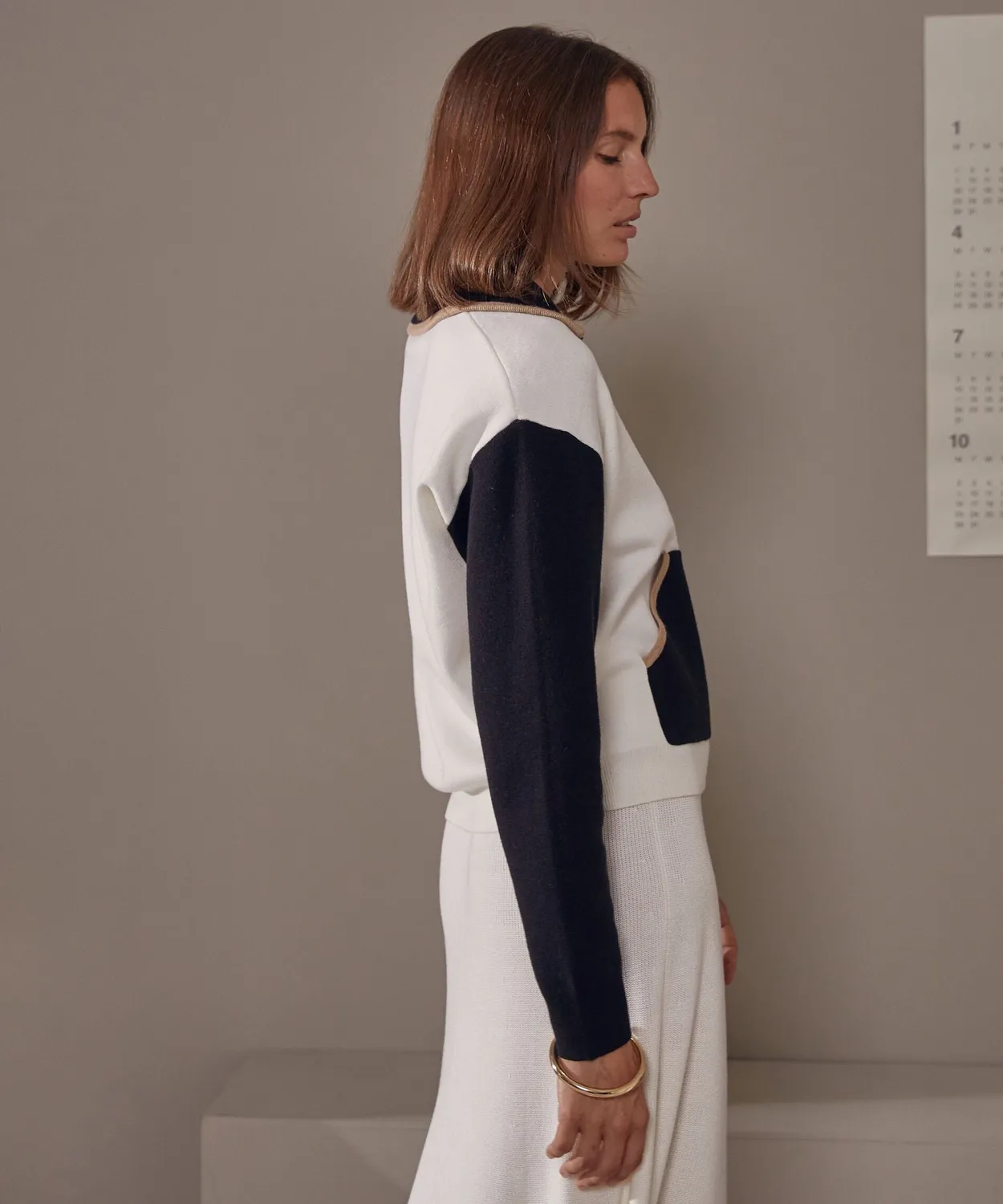 Rodier giacca zip maglia Milano bianca