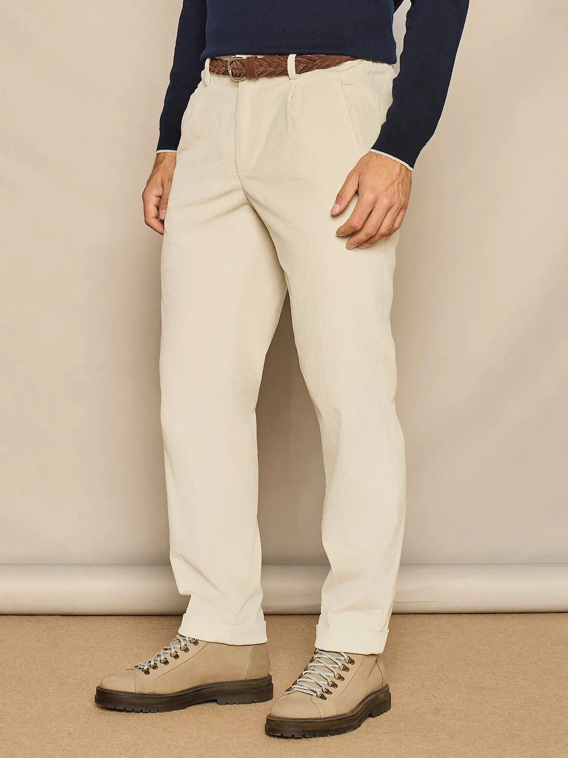 Paul Taylor Wide Fit Pantalone Velluto Burro