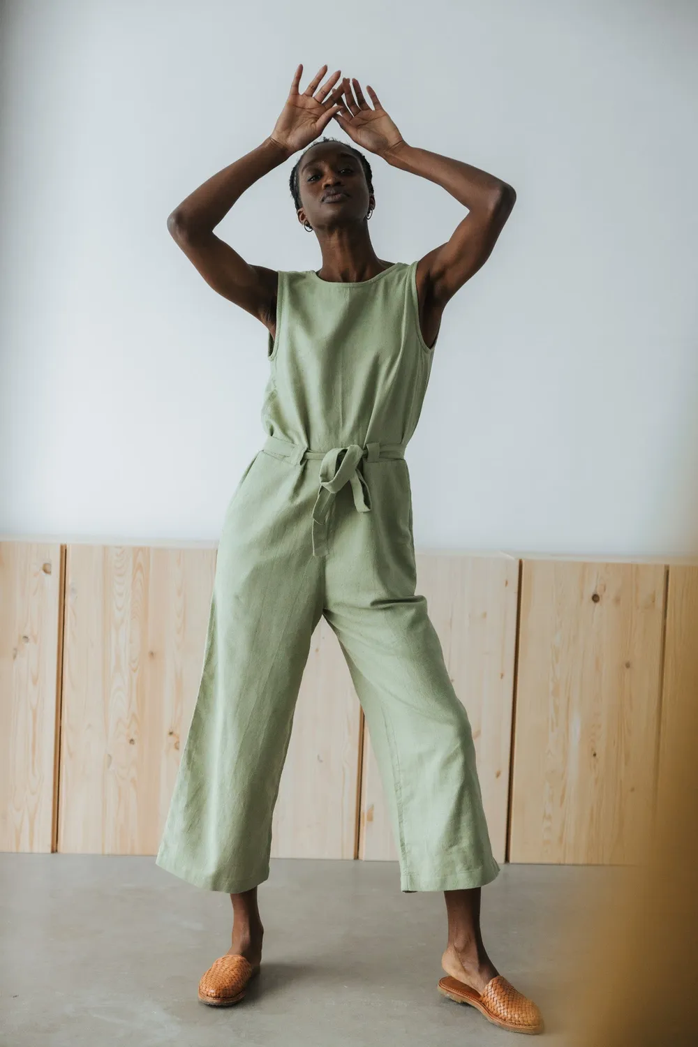 Jyoti Jalina tuta donna cotone verde lime
