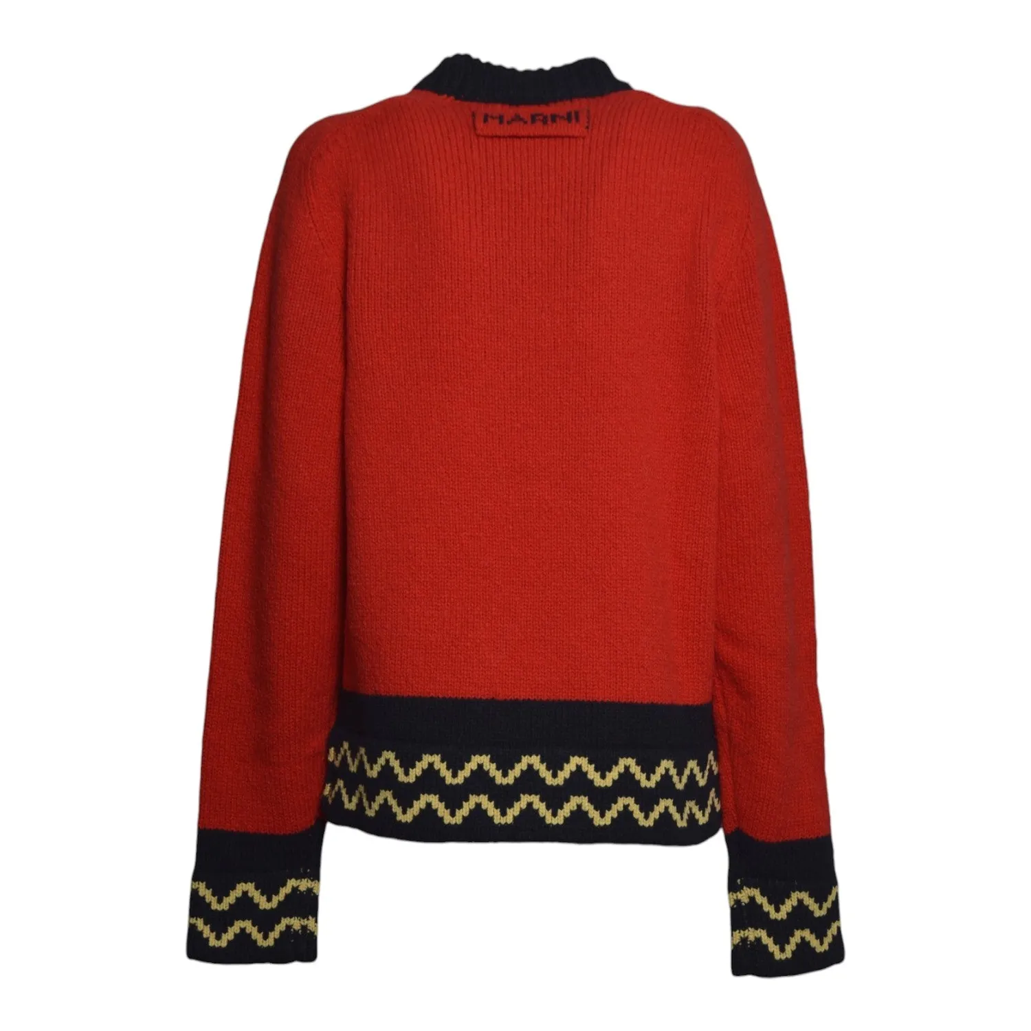 Marni GCMG0501Q0UFH100INR66 cardigan rosso in lana