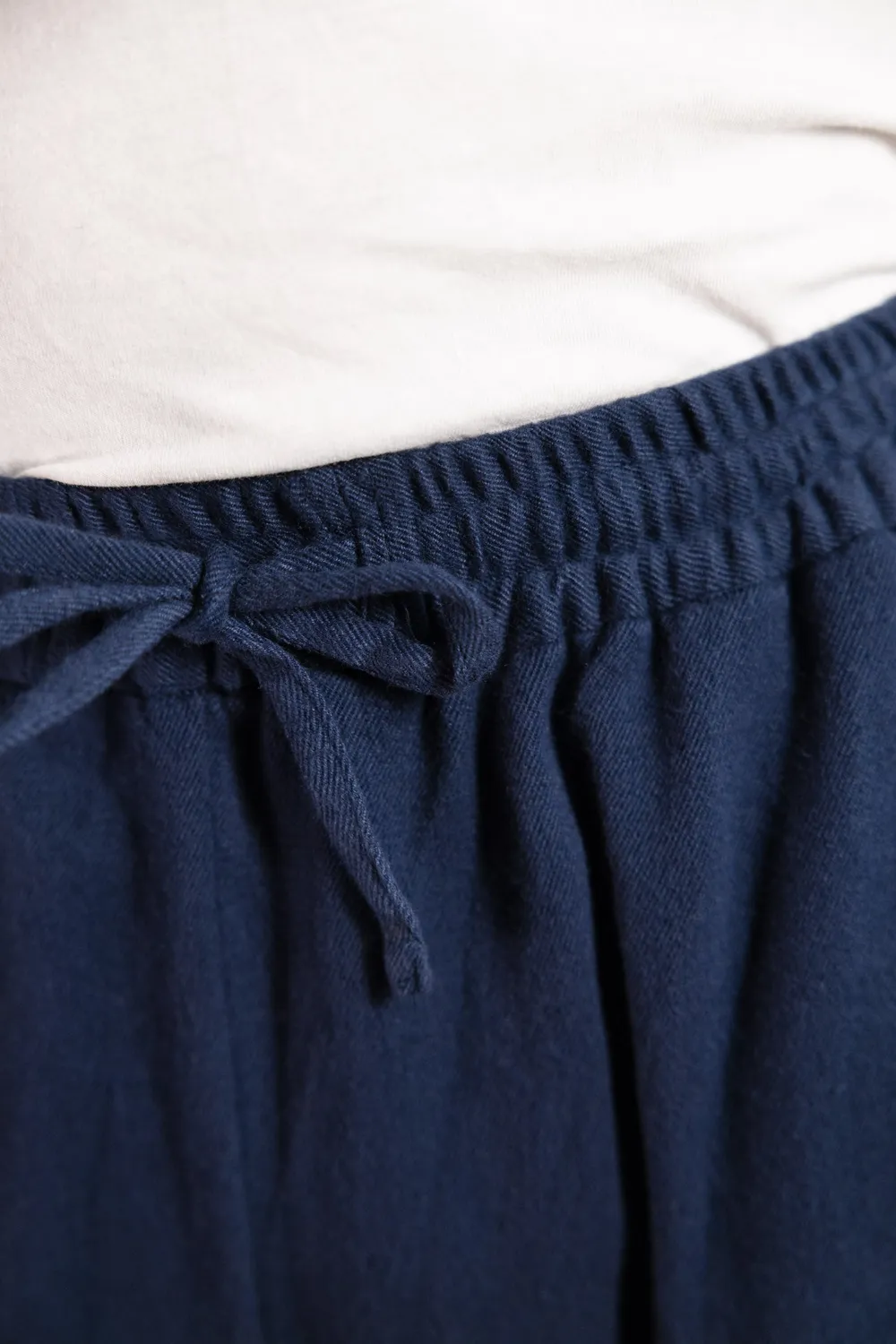 Jyoti Fair Works Jhan pantaloni blu-grigio flanella