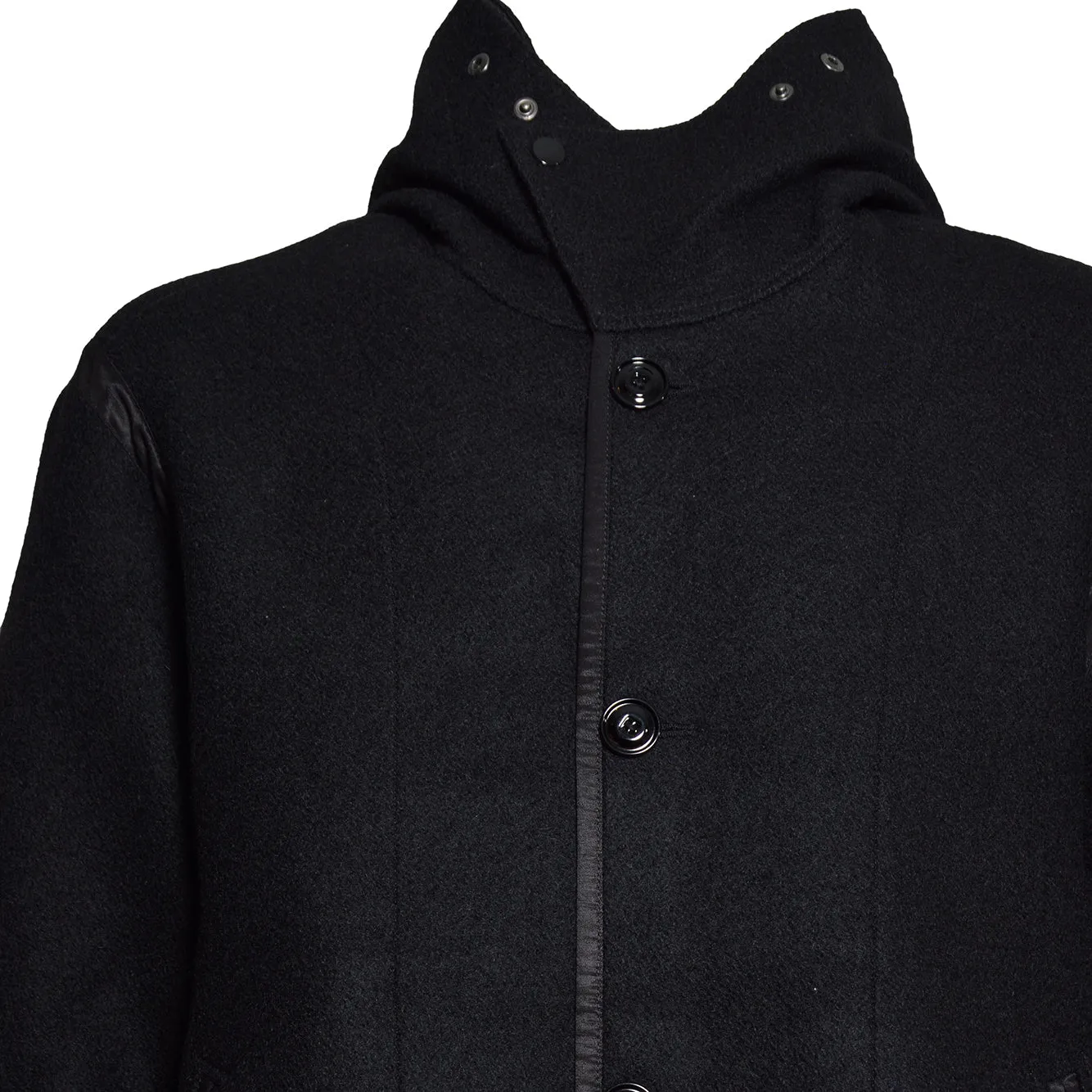 Our Legacy Liner M4261LBS cappotto nero lana uomo