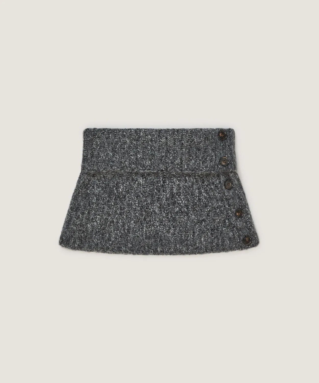 Rodier collo maglia grossa grigio erica