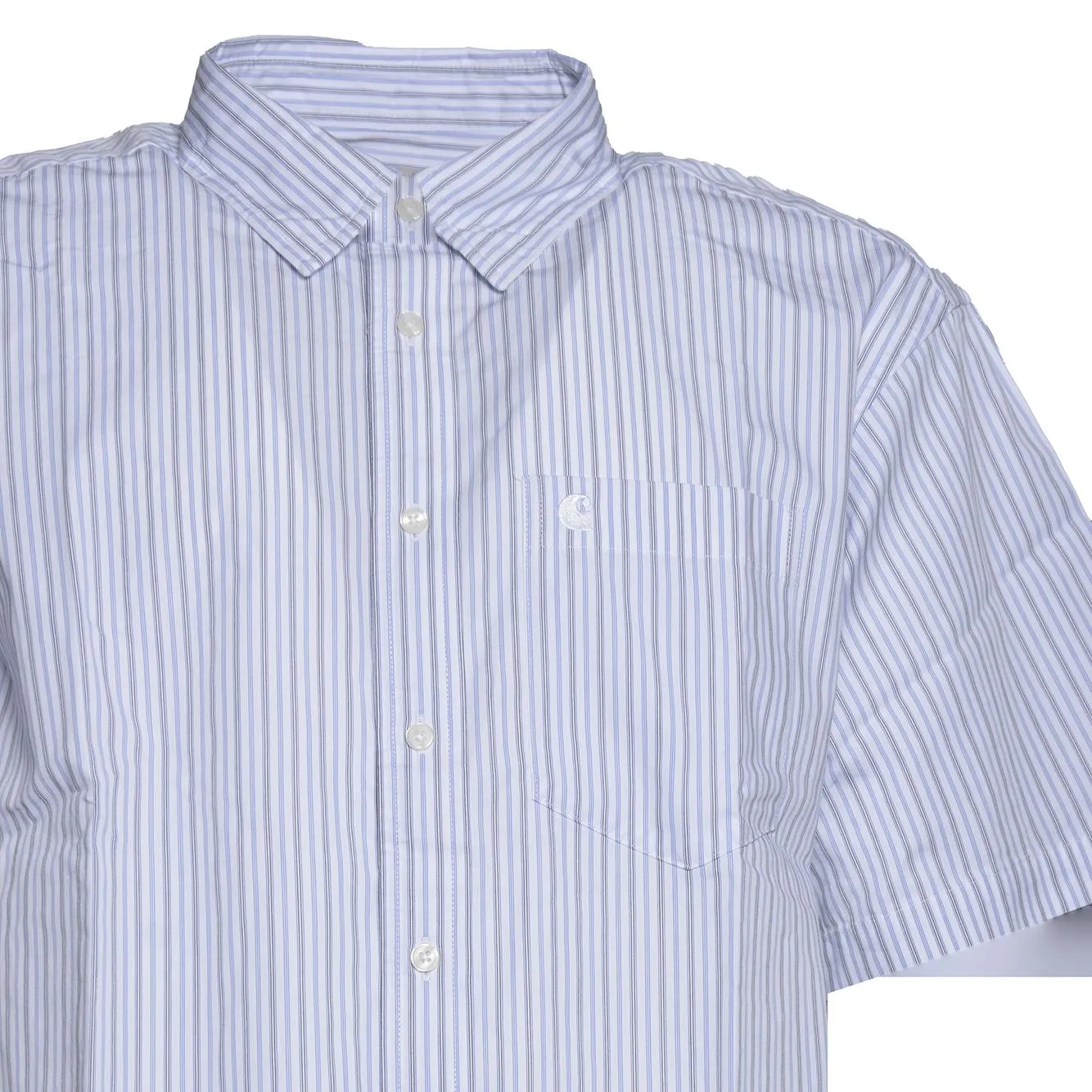Carhartt WIP Keene I036806 camicia manica corta bianco blu