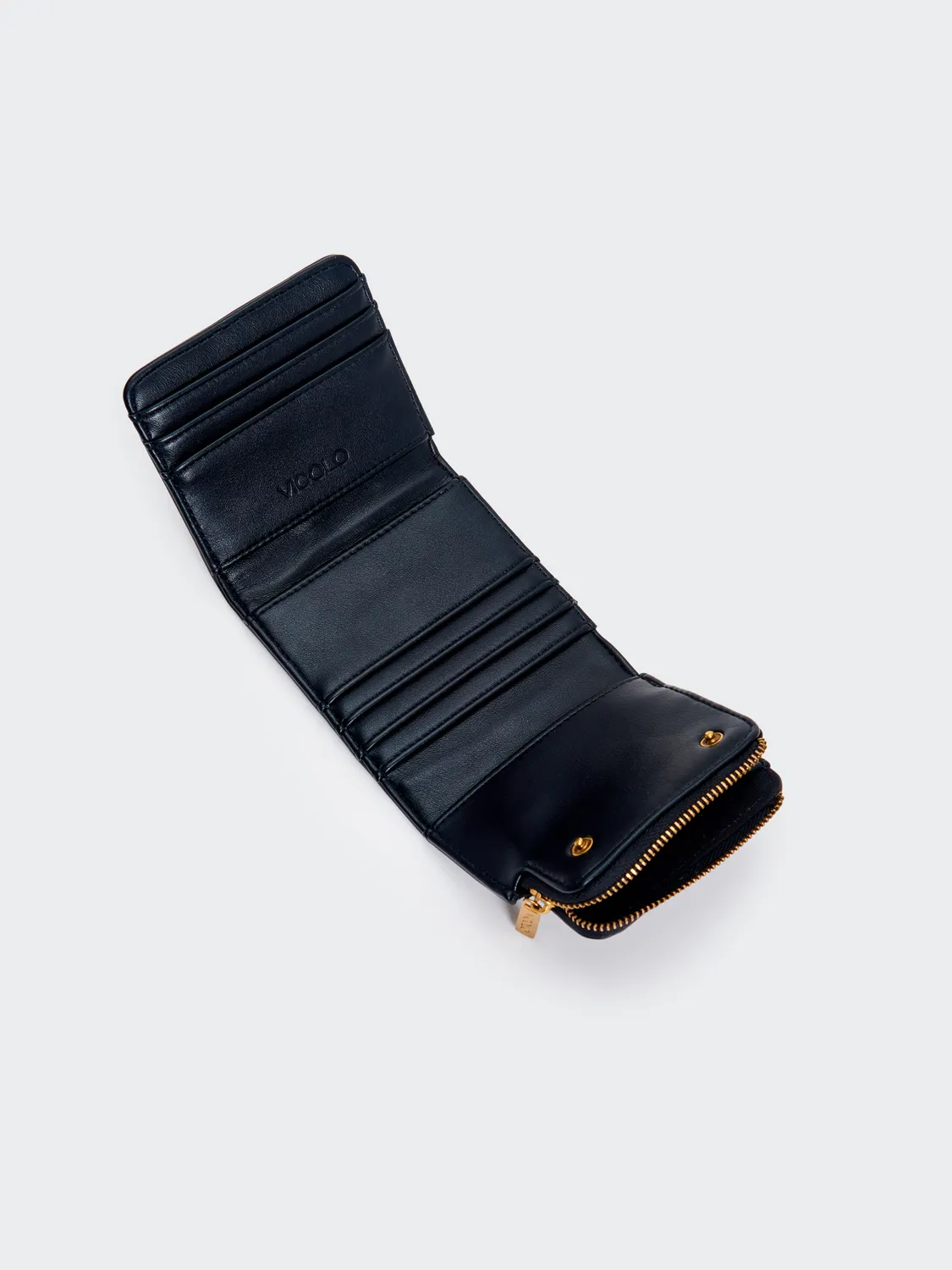 Vicolo portafoglio ecopelle intrecciata nero