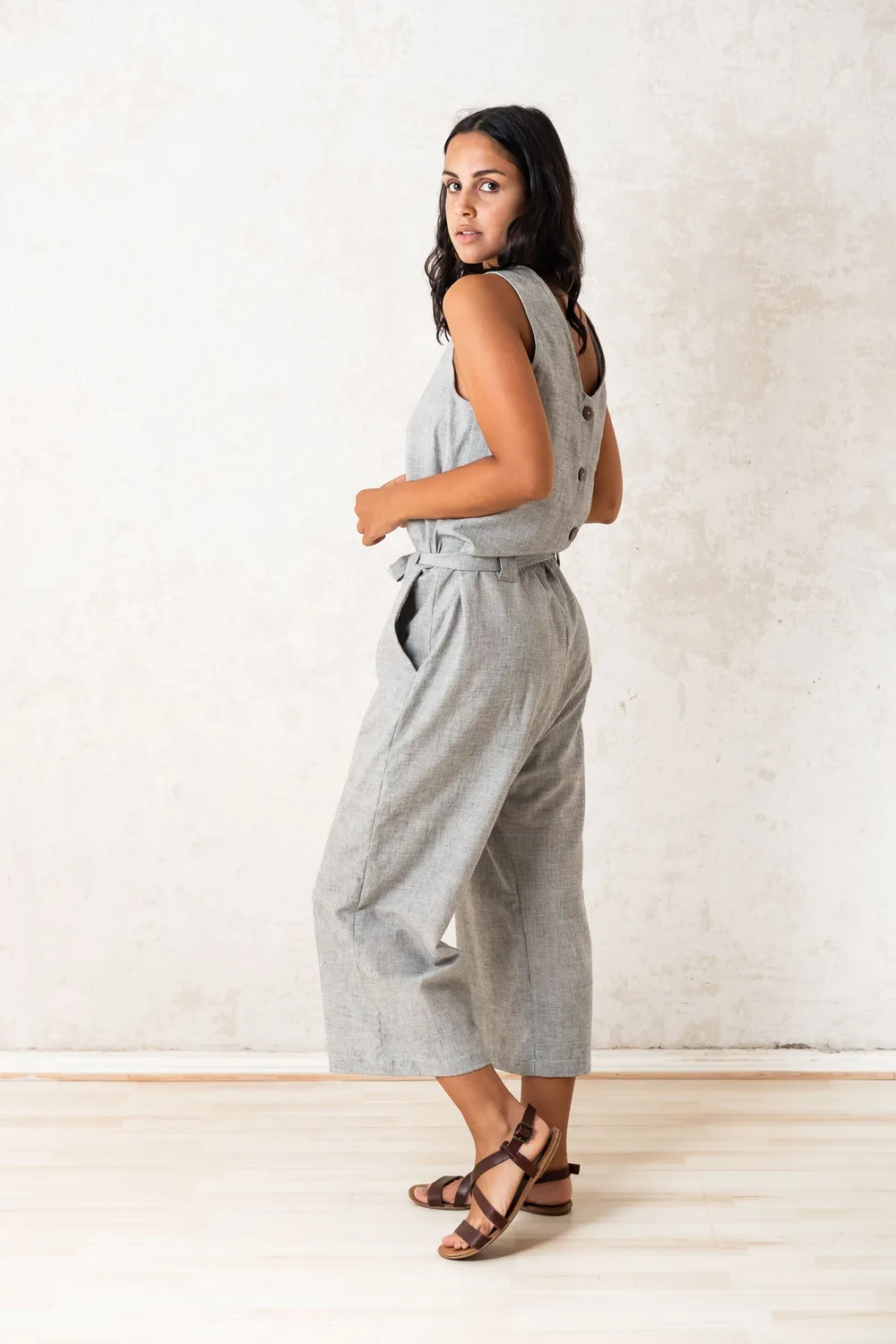 Jyoti Jalina Light Gray tuta in cotone
