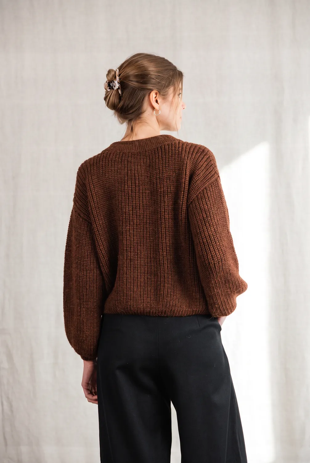 Jyoti - Fair Works Betana cardigan baby alpaca cioccolato
