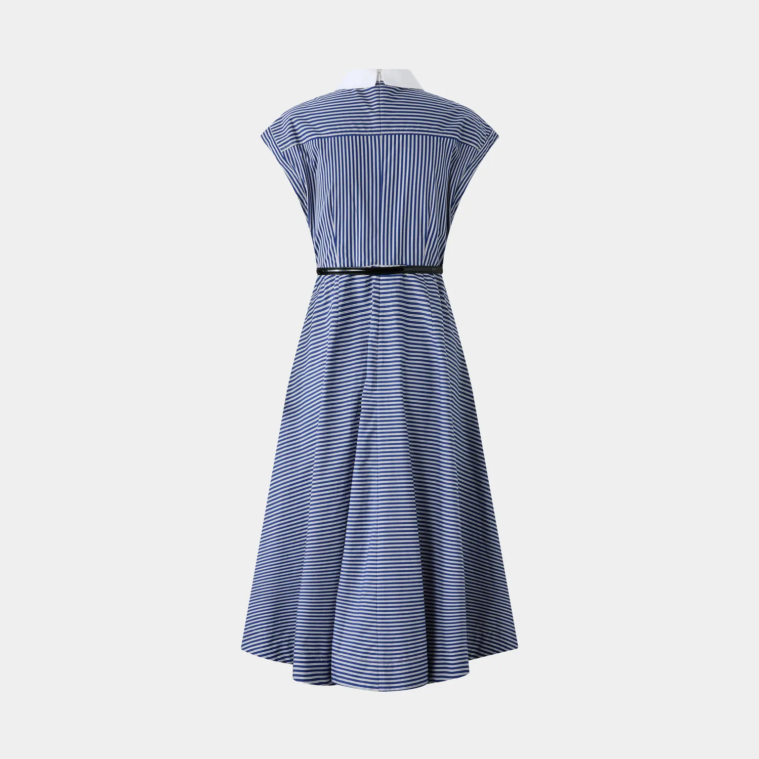 PORTS Abito camicia collo righe blu elegante